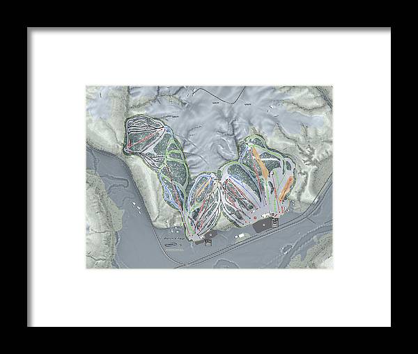 Welch Village Ski Trail Map - Framed Print - Powderaddicts