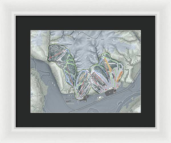 Welch Village Ski Trail Map - Framed Print - Powderaddicts