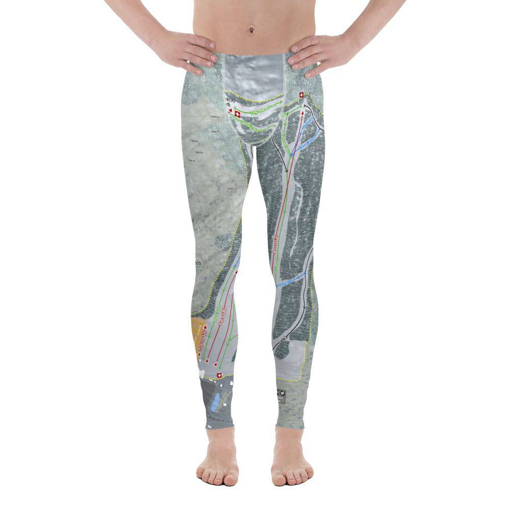 West Mountain, New York Ski Trail Map Men's Base Layer Bottom