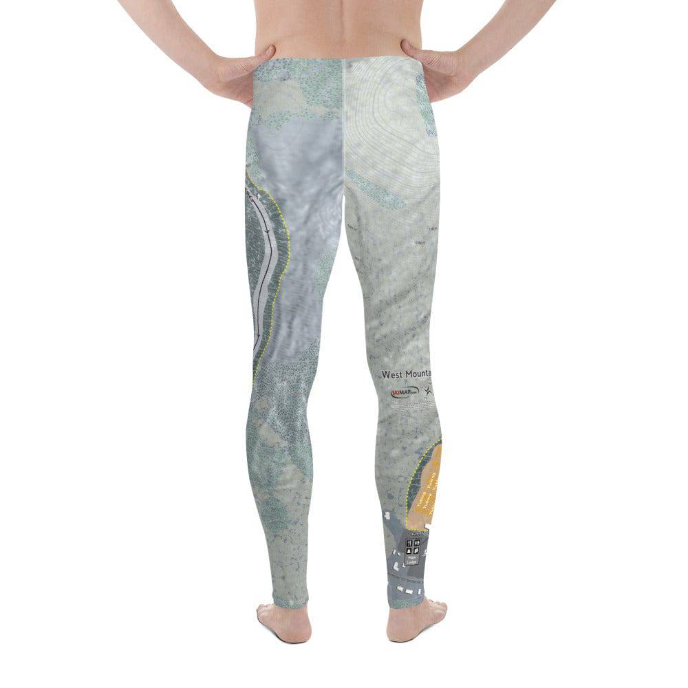 West Mountain, New York Ski Trail Map Men's Base Layer Bottom - Powderaddicts