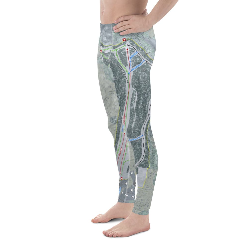 West Mountain, New York Ski Trail Map Men's Base Layer Bottom - Powderaddicts