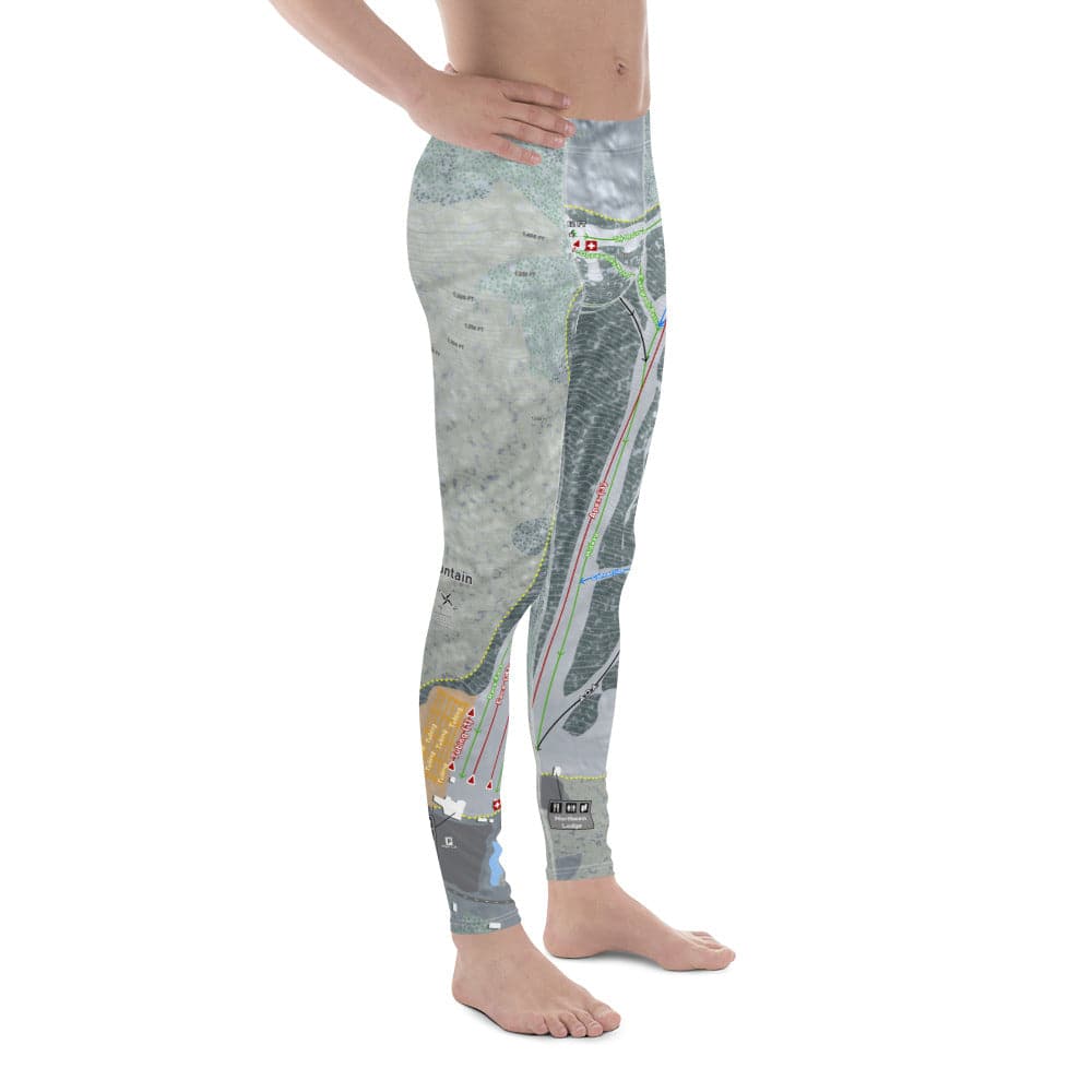 West Mountain, New York Ski Trail Map Men's Base Layer Bottom - Powderaddicts
