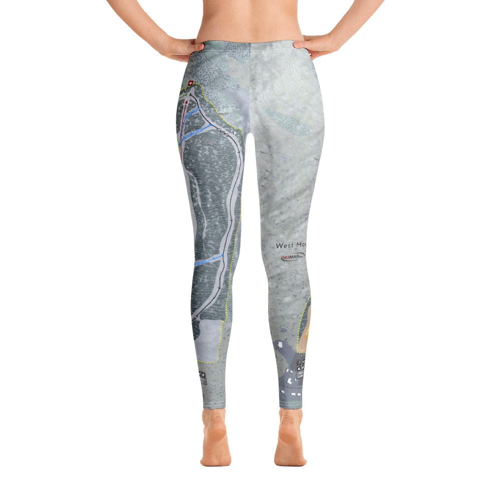 West Mountain, New York Ski Trail Map Women's Base Layer Bottom - Powderaddicts