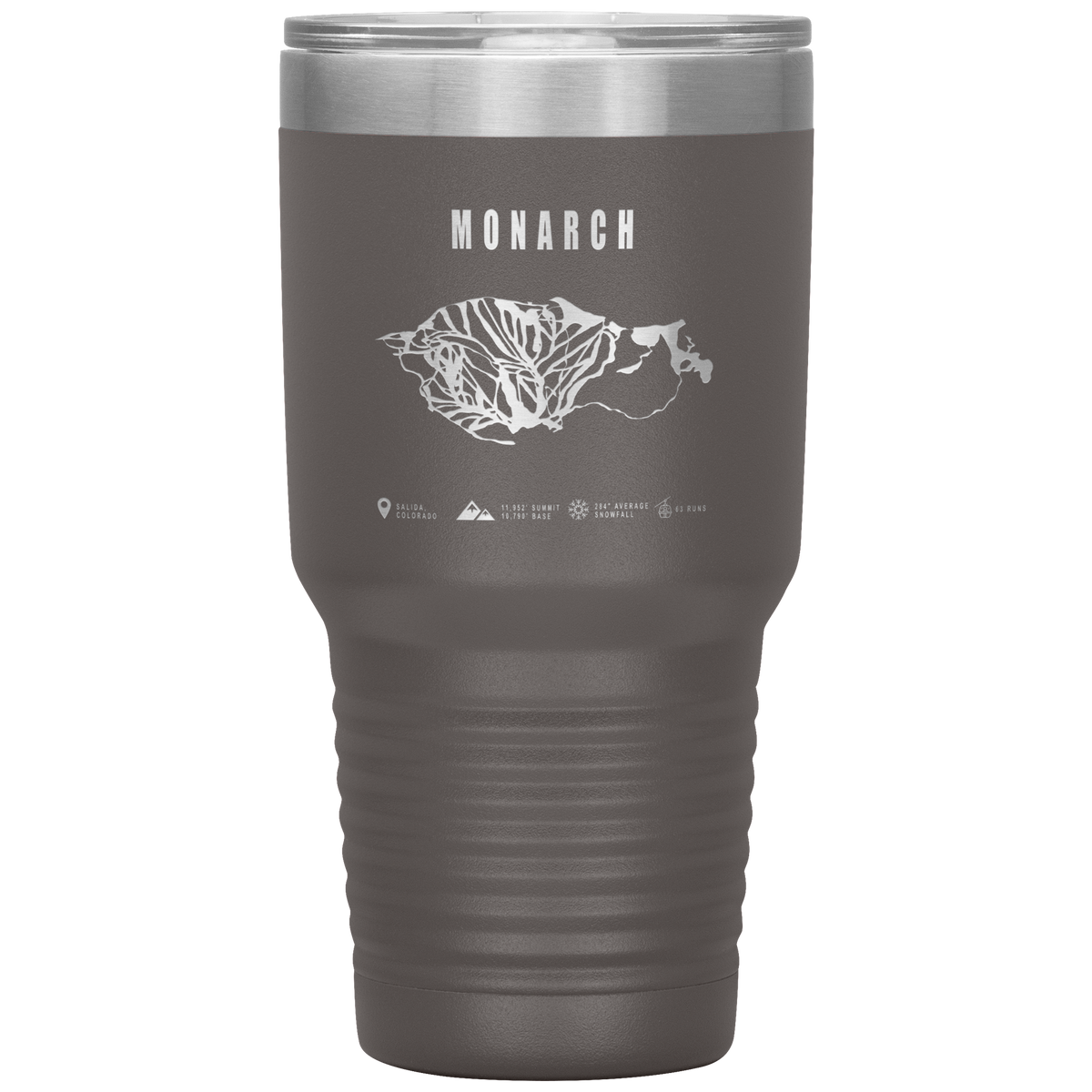 Monarch Colorado Ski Trail Map 30oz Tumbler - Powderaddicts