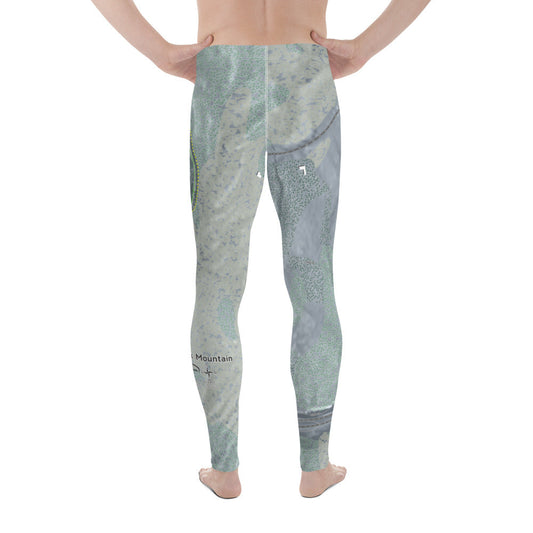Whaleback Mountain, New Hampshire Ski Trail Map Men's Base Layer Bottom - Powderaddicts
