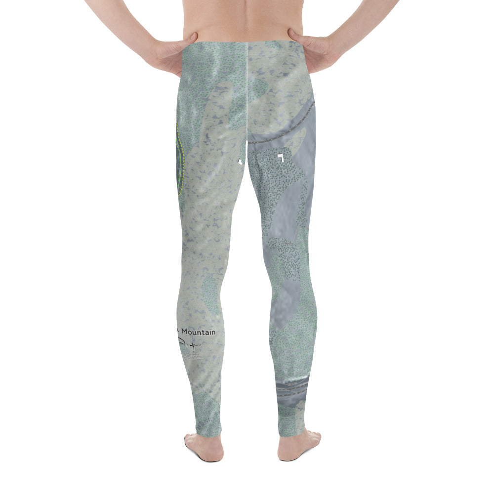 Whaleback Mountain, New Hampshire Ski Trail Map Men's Base Layer Bottom - Powderaddicts