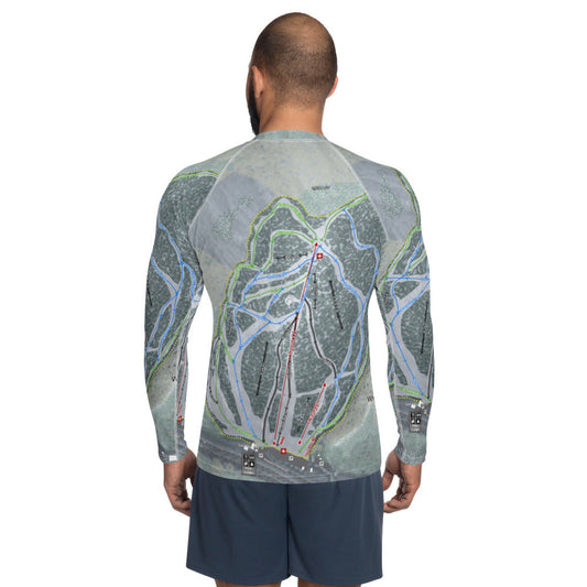 Whaleback Mountain, New Hampshire Ski Trail Map Men's Base Layer Top - Powderaddicts