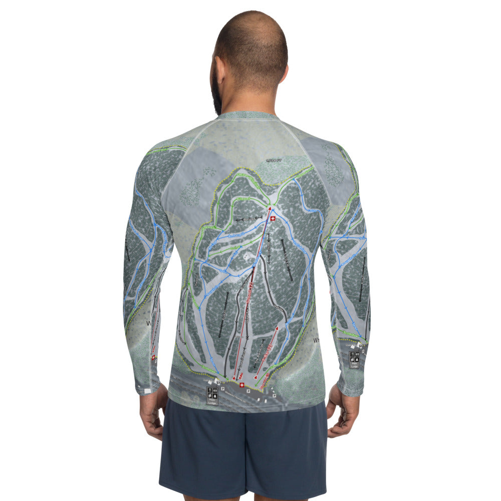 Whaleback Mountain, New Hampshire Ski Trail Map Men's Base Layer Top - Powderaddicts