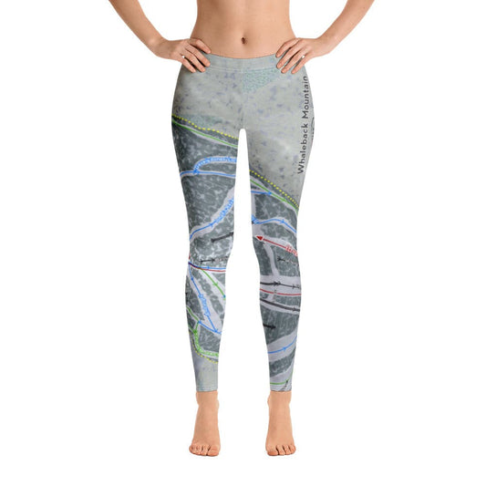 Whaleback Mountain, New Hampshire Ski Trail Map Women's Base Layer Bottom - Powderaddicts