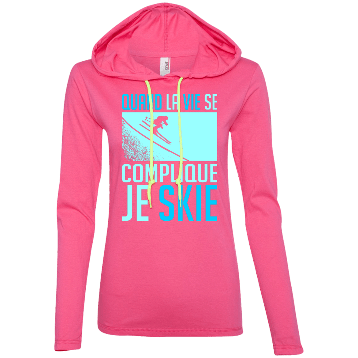 When Life Gets Complicated I Ski - French Hoodies - Powderaddicts