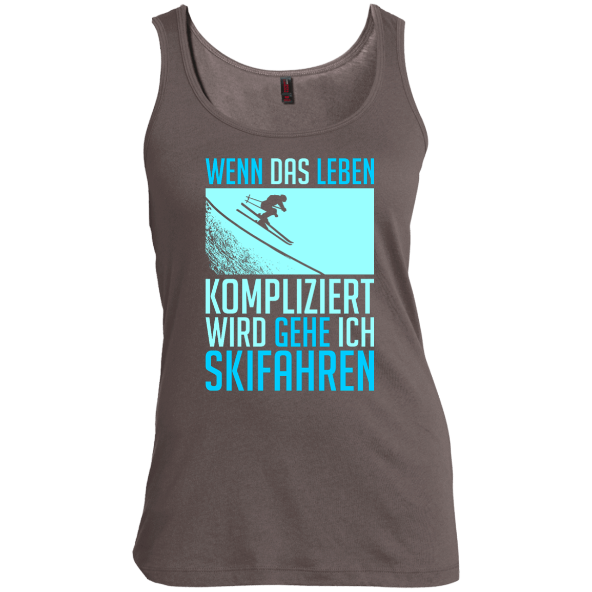 When Life Gets Complicated I Ski - German Tank Top - Powderaddicts
