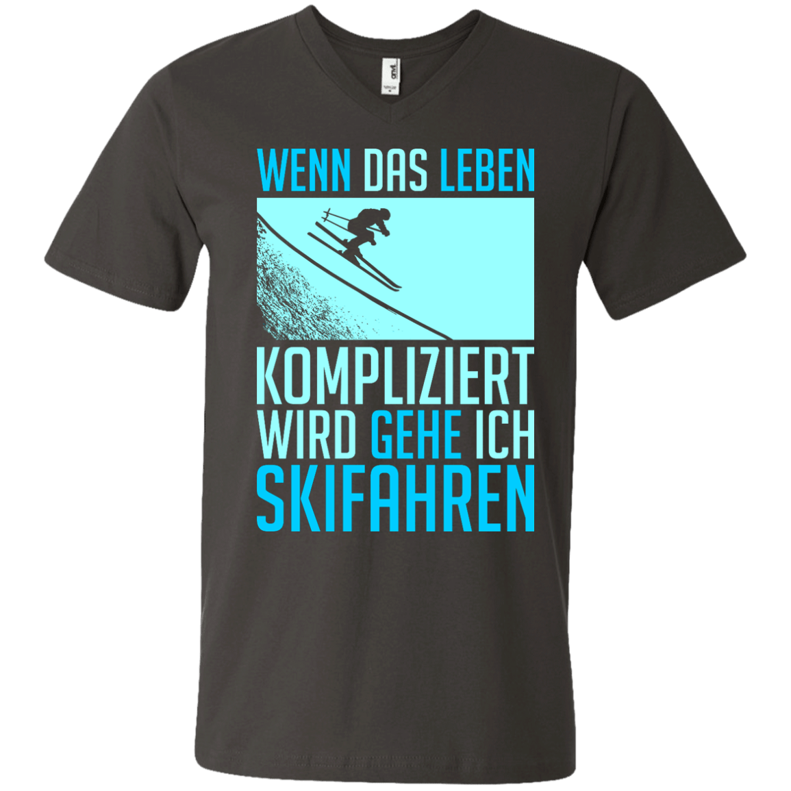 When Life Gets Complicated I Ski - German Tees - Powderaddicts