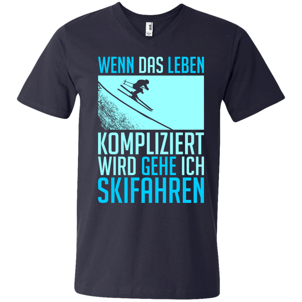 When Life Gets Complicated I Ski - German Tees - Powderaddicts