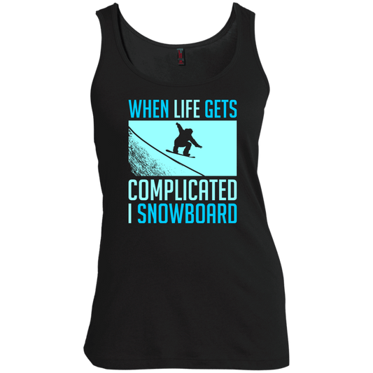 When Life Gets Complicated I Snowboard Tank Tops - Powderaddicts