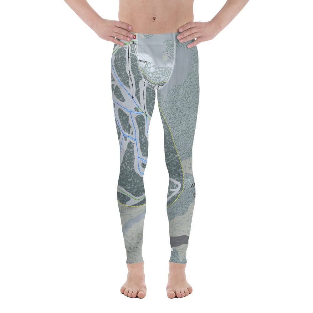White Pine, Wyoming Ski Trail Map Men's Base Layer Bottom