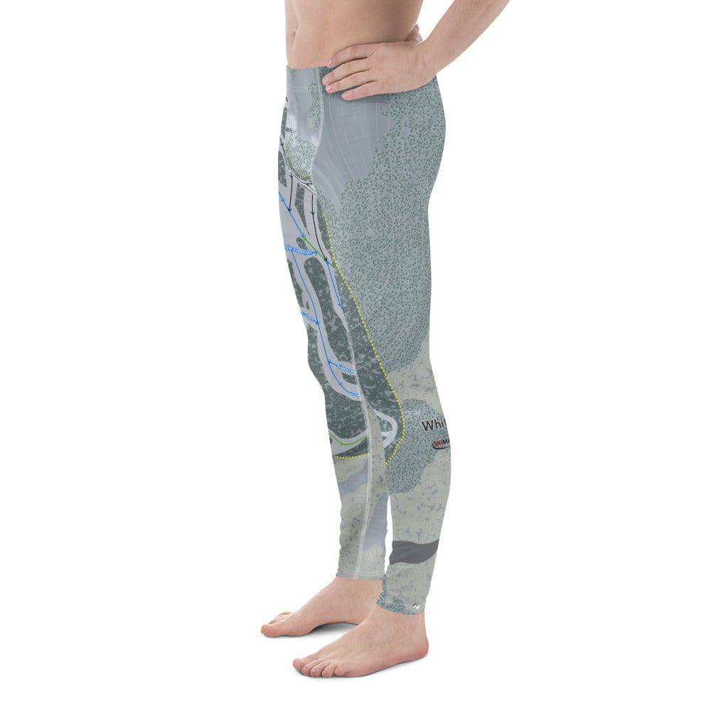 White Pine, Wyoming Ski Trail Map Men's Base Layer Bottom - Powderaddicts