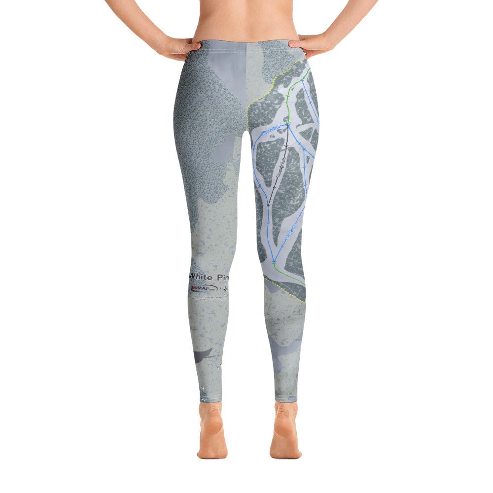 White Pine, Wyoming Ski Trail Map Women's Base Layer Bottom