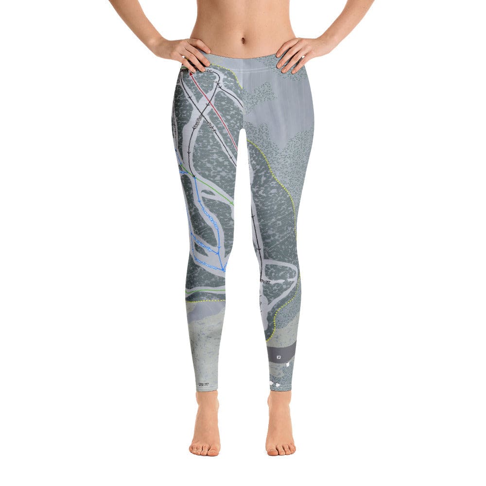 White Pine, Wyoming Ski Trail Map Women's Base Layer Bottom - Powderaddicts