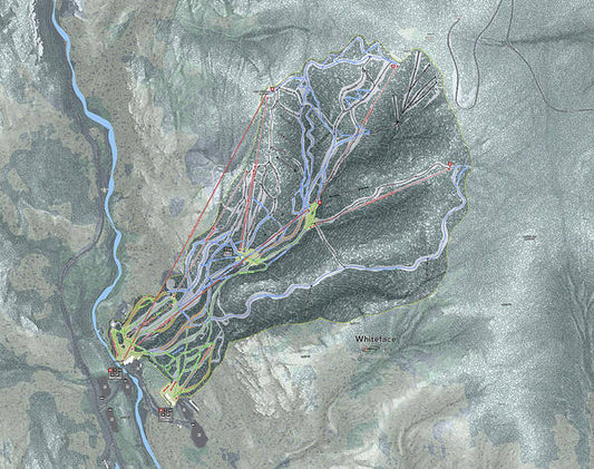 Whiteface Ski Trail Map - Art Print - Powderaddicts