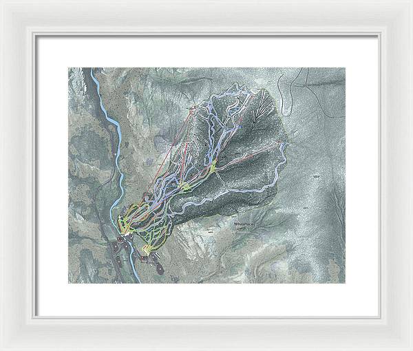 Whiteface Ski Trail Map - Framed Print - Powderaddicts