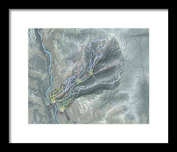 Whiteface Ski Trail Map - Framed Print - Powderaddicts