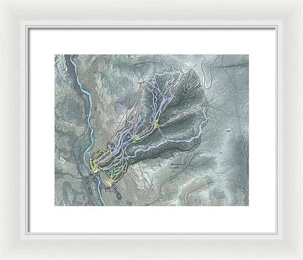 Whiteface Ski Trail Map - Framed Print - Powderaddicts
