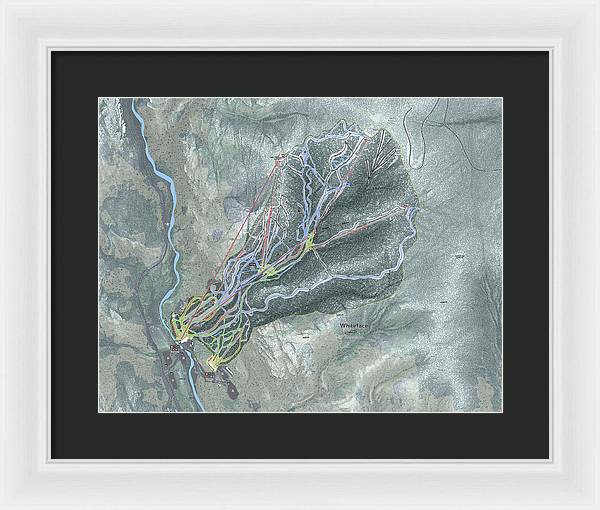 Whiteface Ski Trail Map - Framed Print - Powderaddicts