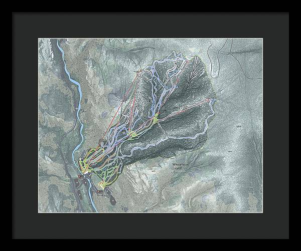 Whiteface Ski Trail Map - Framed Print - Powderaddicts