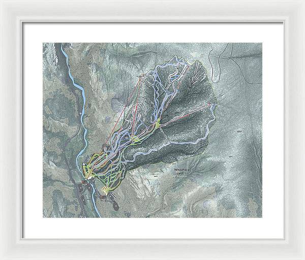 Whiteface Ski Trail Map - Framed Print - Powderaddicts