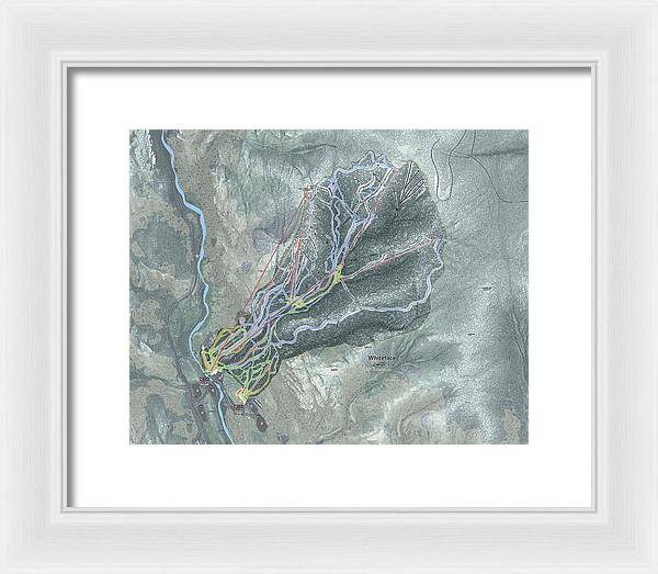 Whiteface Ski Trail Map - Framed Print - Powderaddicts