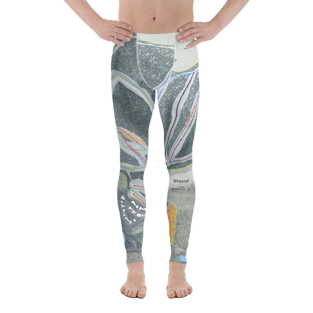 Whitetail, Pennsylvania Ski Trail Map Men's Base Layer Bottom - Powderaddicts