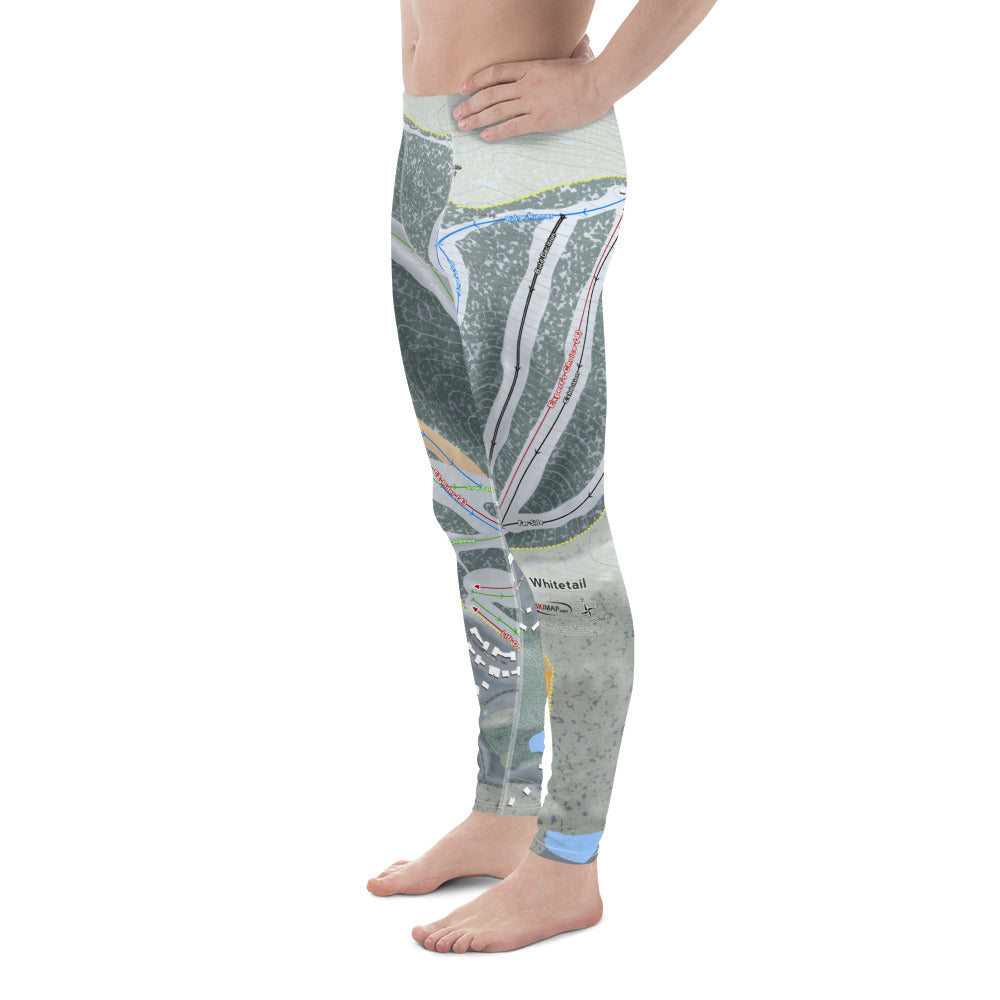 Whitetail, Pennsylvania Ski Trail Map Men's Base Layer Bottom - Powderaddicts