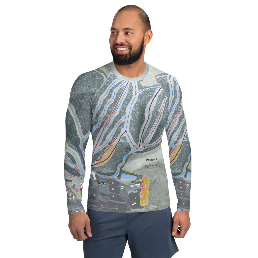 Whitetail, Pennsylvania Ski Trail Map Men's Base Layer Top