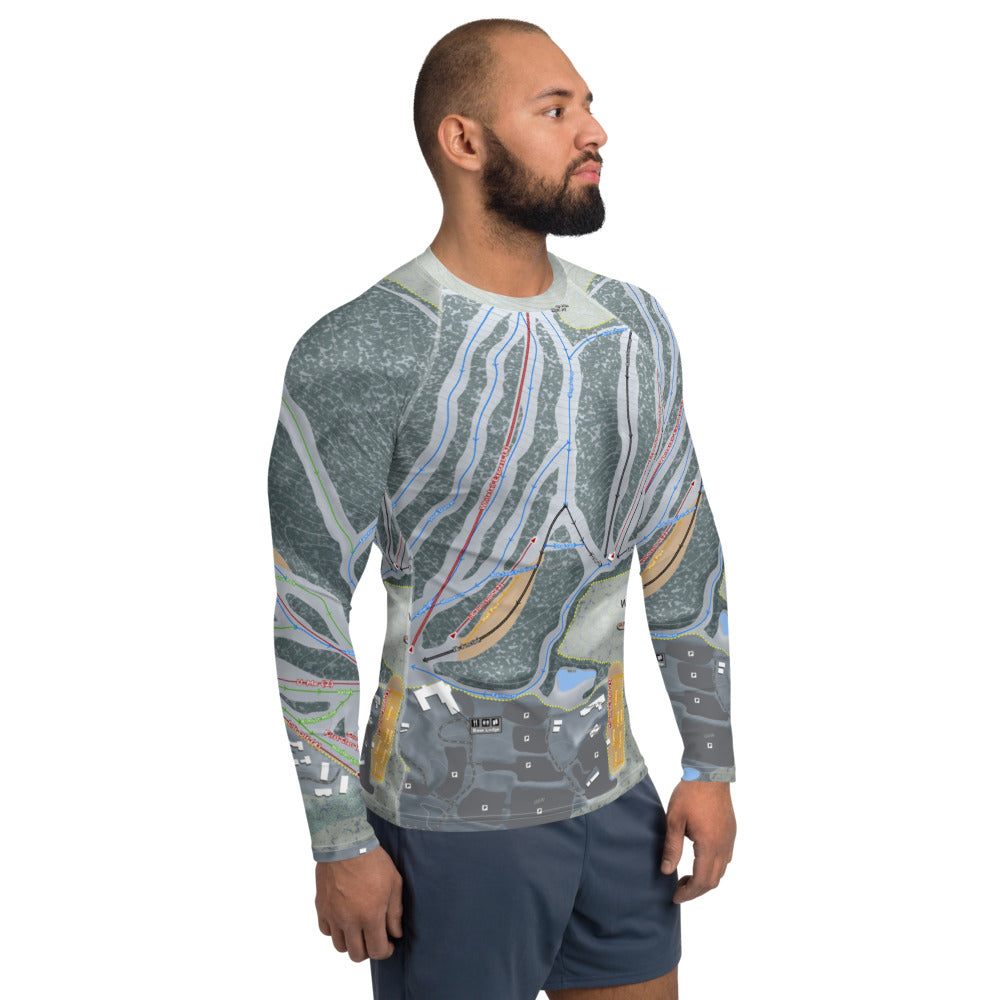 Whitetail, Pennsylvania Ski Trail Map Men's Base Layer Top - Powderaddicts
