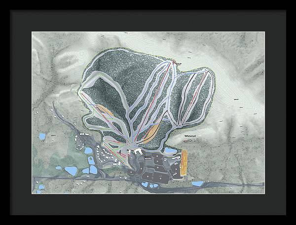 Whitetail Ski Trail Map - Framed Print - Powderaddicts