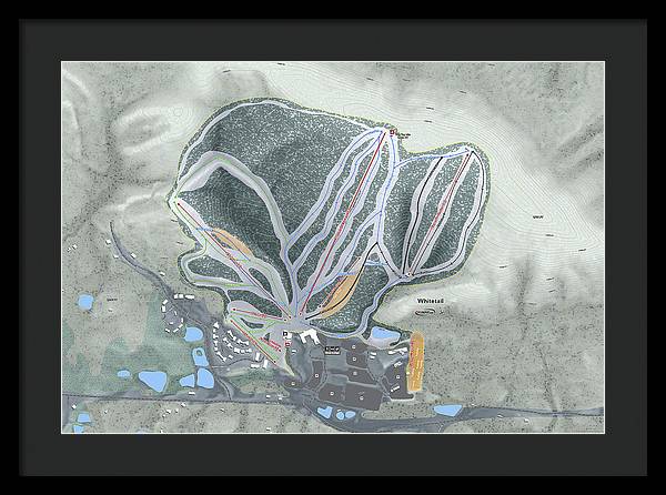 Whitetail Ski Trail Map - Framed Print - Powderaddicts