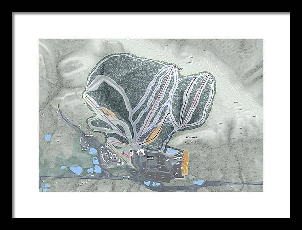 Whitetail Ski Trail Map - Framed Print - Powderaddicts