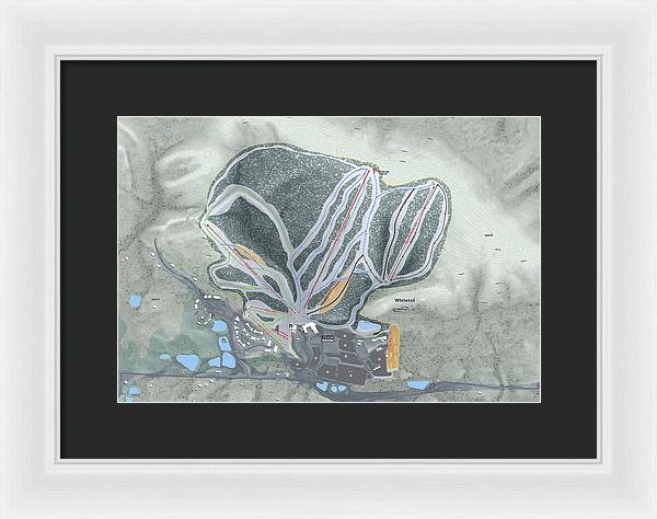 Whitetail Ski Trail Map - Framed Print - Powderaddicts