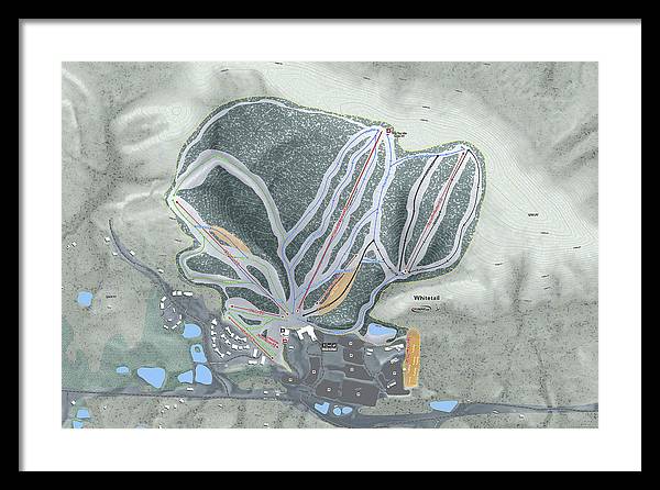 Whitetail Ski Trail Map - Framed Print - Powderaddicts