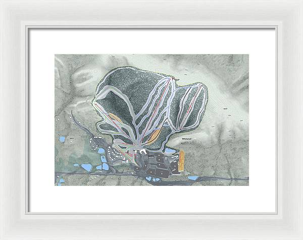 Whitetail Ski Trail Map - Framed Print - Powderaddicts