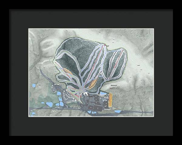 Whitetail Ski Trail Map - Framed Print - Powderaddicts