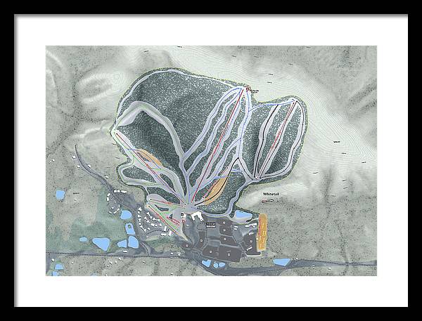 Whitetail Ski Trail Map - Framed Print - Powderaddicts