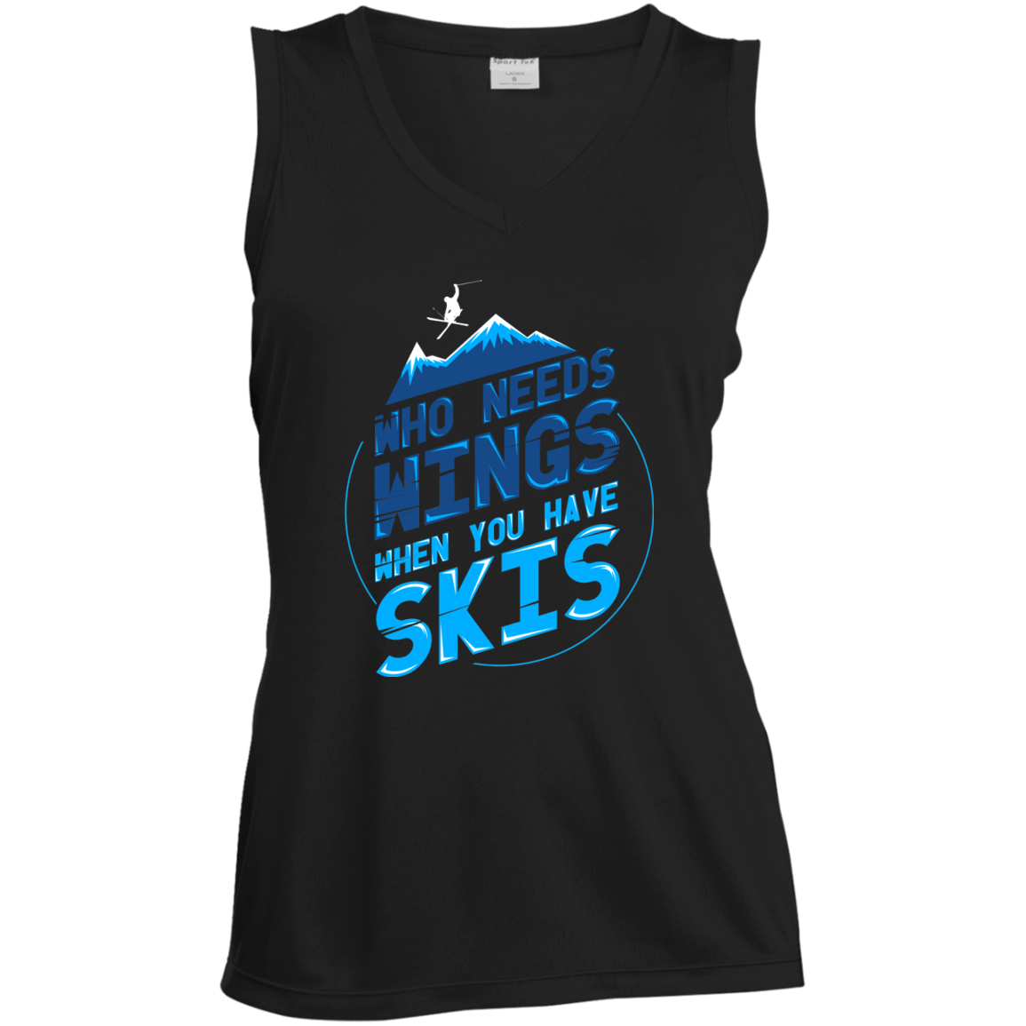Who Needs Wings When You Have Skis Tank Tops - Powderaddicts