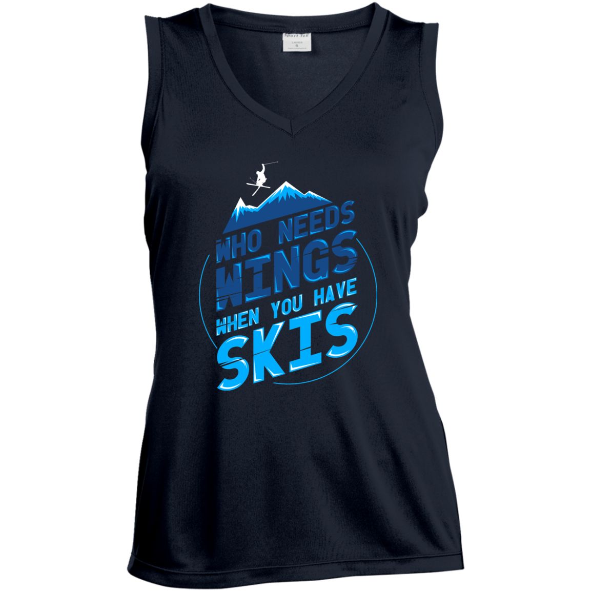 Who Needs Wings When You Have Skis Tank Tops - Powderaddicts