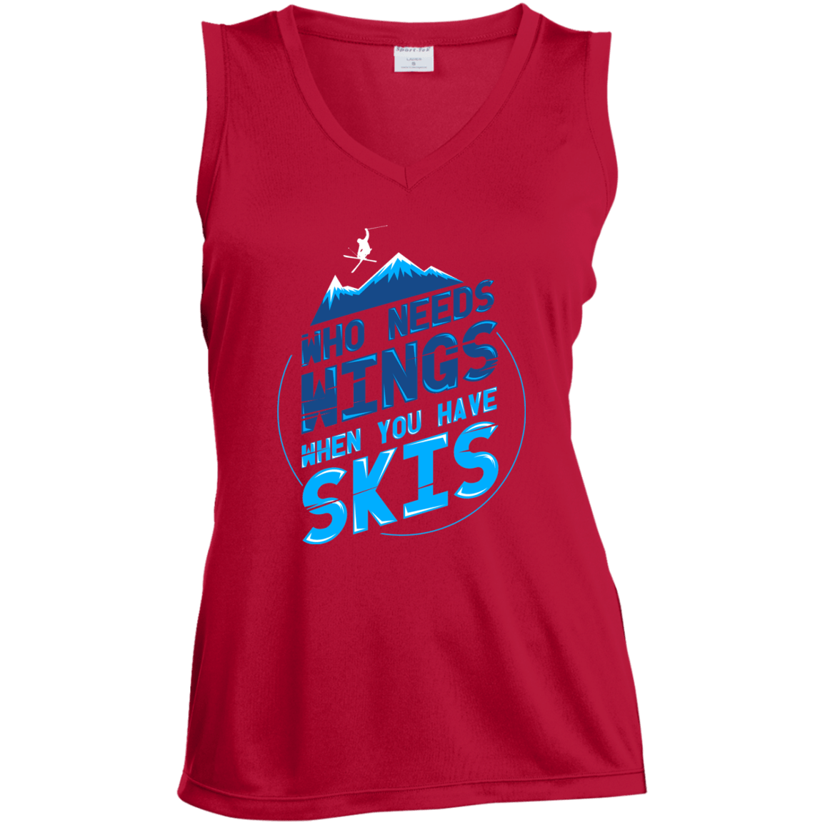 Who Needs Wings When You Have Skis Tank Tops - Powderaddicts