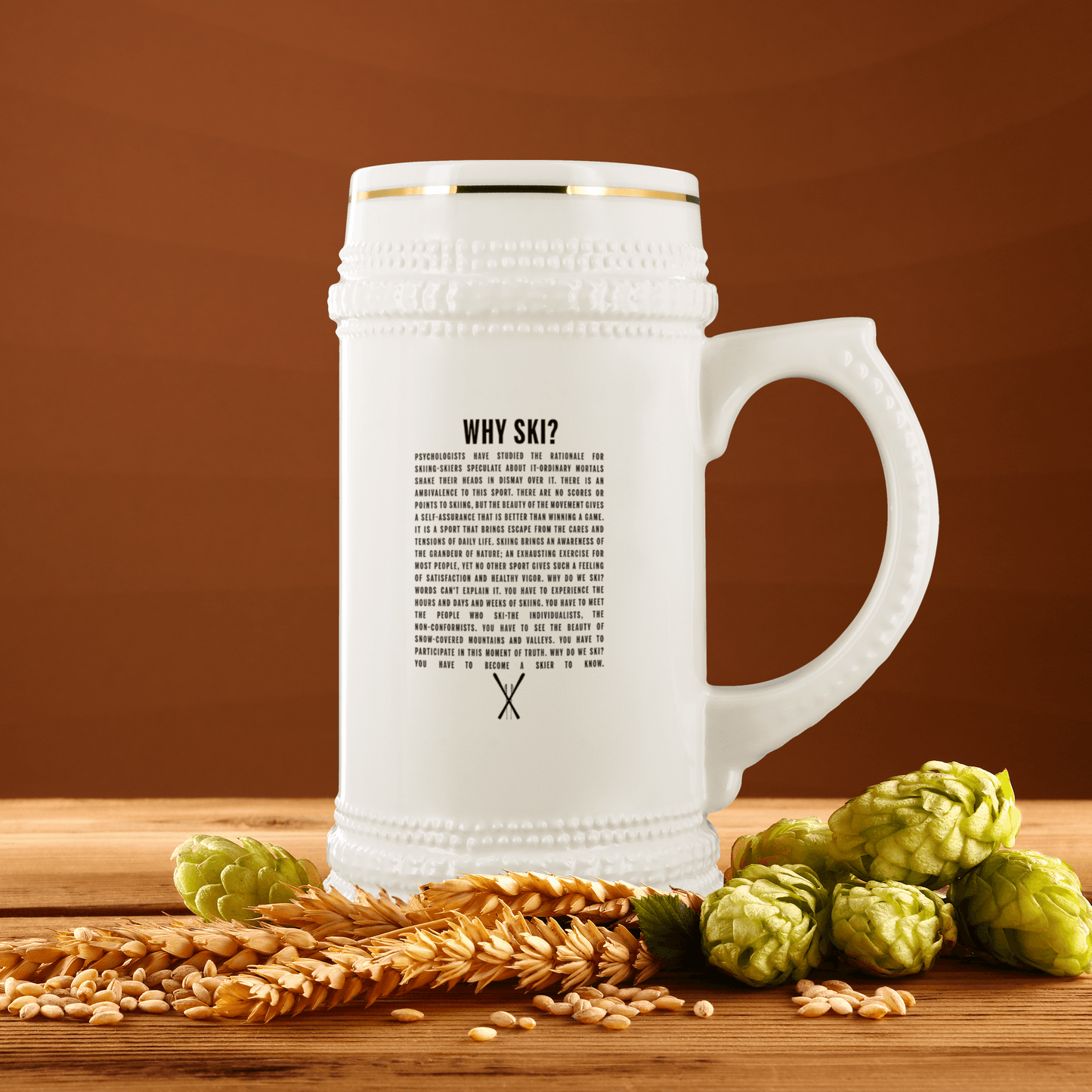 Why Ski? Beer Stein - Powderaddicts