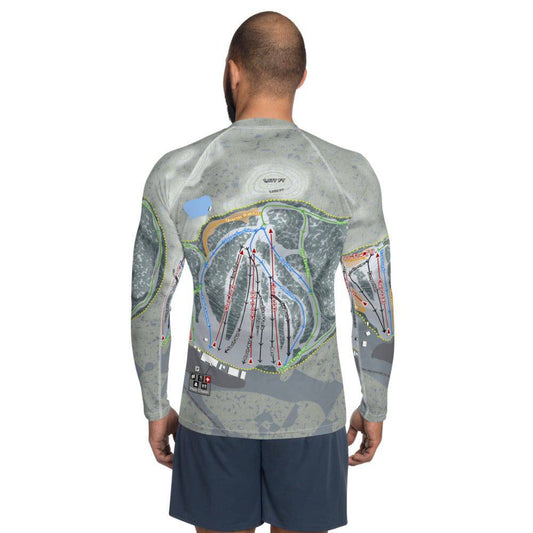 Wild Mountain, Minnesota Ski Trail Map Men's Base Layer Top - Powderaddicts