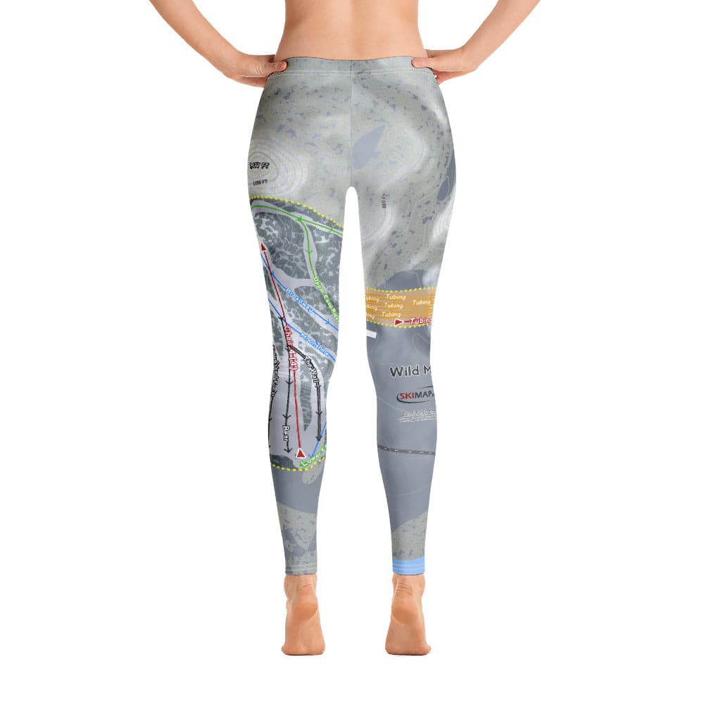 Wild Mountain, Minnesota Ski Trail Map Women's Base Layer Bottom