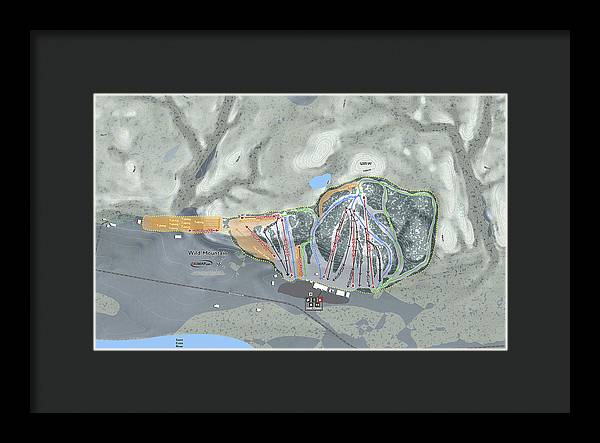 Wild Mountain Ski Trail Map - Framed Print - Powderaddicts