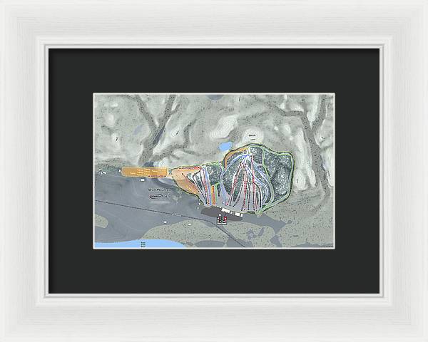 Wild Mountain Ski Trail Map - Framed Print - Powderaddicts